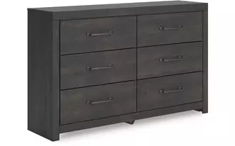 six drawer dresser hollivern dark gray