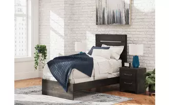 Ashley hollivern twin panel rails in dark gray
