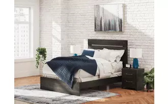 Ashley hollivern queen panel rails in dark gray