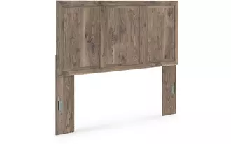 Ashley rusticott queen panel headboard in brown