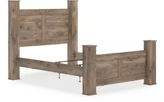 Ashley rusticott queen poster rails in brown