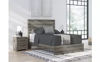 Ashley graystorm queen panel hdbd/ftbd in brown gray