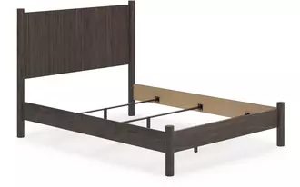 Ashley pamytta queen panel footboard w/rails in brown