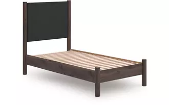 Ashley pamytta twin platform footboard/rails in brown