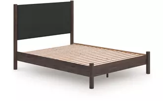 Ashley pamytta queen uph panel headboard in brown