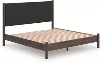 Ashley pamytta king uph panel headboard in brown