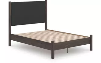Ashley pamytta full uph panel headboard in brown