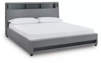 Ashley verishaw queen/king uph rails in gray