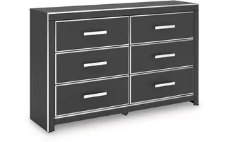 six drawer dresser zuraleus black