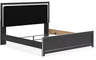 Ashley zuraleus king uph panel headboard in black