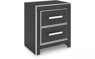 two drawer night stand zuraleus black