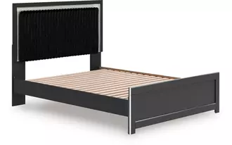 Ashley zuraleus queen/king platform rails in black