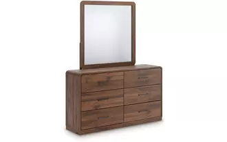 bedroom mirror fortlorn walnut brown