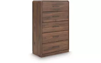 five drawer chest fortlorn walnut brown