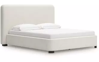 Ashley brintstreet cal king upholstered bed in beige