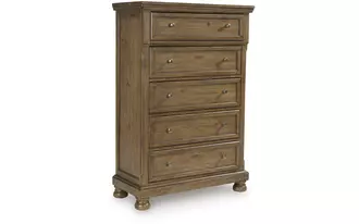 five drawer chest feddinger medium brown