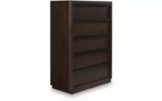 five drawer chest dilenno dark brown