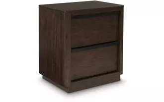 two drawer night stand dilenno dark brown