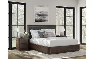 Ashley dilenno california king panel rails in dark brown