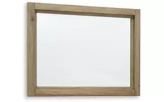 Ashley ridgester bedroom mirror in light brown