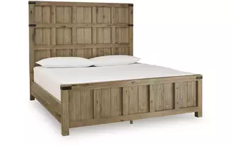 Ashley ridgester queen/king panel rails in light brown