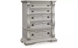 five drawer chest bruchandi antique white