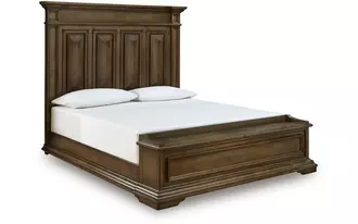 Ashley frantanna k/ck storage footboard in brown