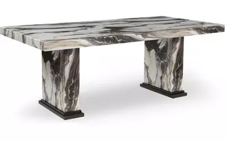Ashley jeshina rect dining room table top in dark brown