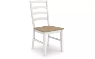 dining room side chair (2/cn) purlaney antique white/natural