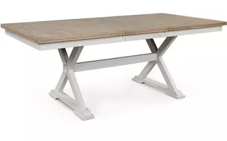 rect drm butterfly ext table purlaney antique white/natural