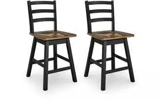 swivel stool (2/cn) wildenauer brown/black