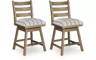 uph swivel barstool (2/cn) ridgester light brown