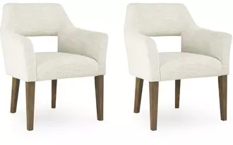 dining uph arm chair (2/cn) marxmore brown