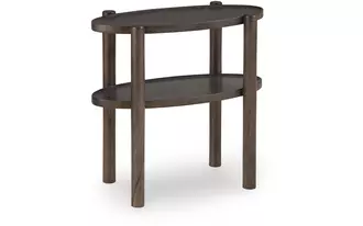 Ashley wiattbury accent table in gray brown