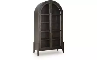 Ashley benhall accent cabinet in dark brown