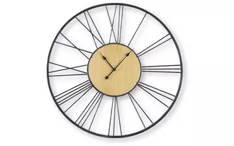 Ashley brockett wall clock in black/natural