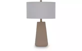 Ashley dellner ceramic table lamp (1/cn) in mocha