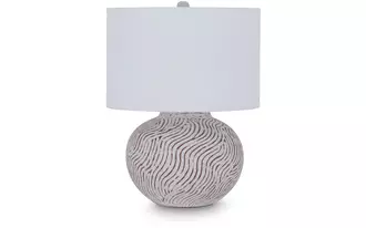 Ashley vien terracotta table lamp (1/cn) in distressed white
