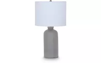 Ashley wimlow ceramic table lamp (1/cn) in gray blue