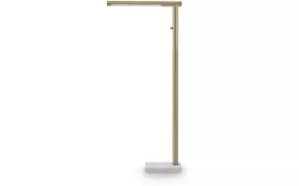Ashley santiford metal floor lamp (1/cn) in gold finish/white