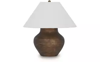 Ashley whitham metal table lamp (1/cn) in antique copper finish