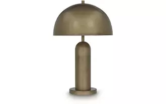 Ashley wendfield metal table lamp (1/cn) in antique gold finish