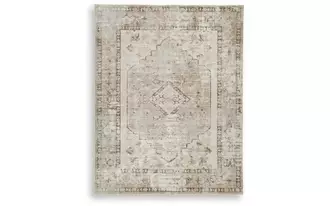 Ashley livdon washable large rug in brown/beige/gray