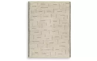 Ashley clayman large rug in beige/brown