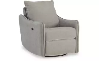 Ashley mcburg swivel power recliner in taupe