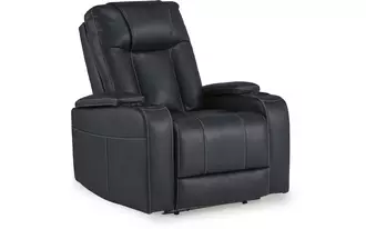 Ashley feazada pwr recliner/adj headrest in sapphire