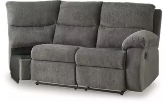 Ashley museum raf reclining loveseat in pewter
