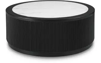 Ashley grayman round cocktail table in black