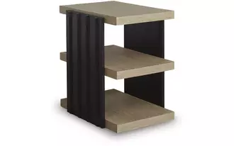 Ashley rylandyn rectangular end table in black/light brown