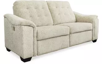 Ashley beaconfield 2 seat reclining power sofa in sandstone